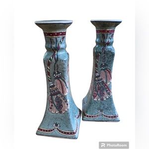 Ceramic Pillar Candle Holders